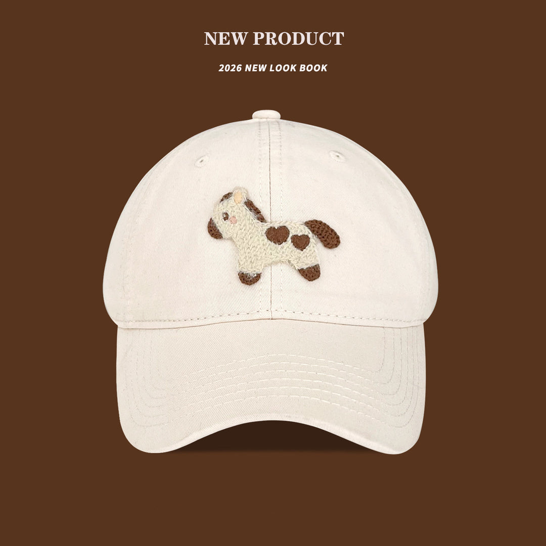 Playful Embroidered Animal Baseball Cap