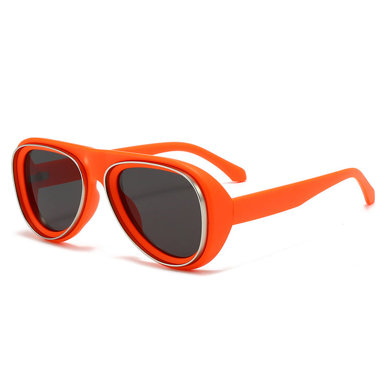 Women's fashionable retro sunglasses with wide frame Bowlift