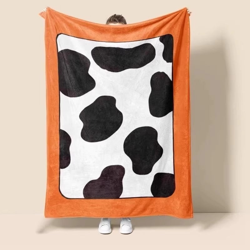 Cow Print Plush Blanket