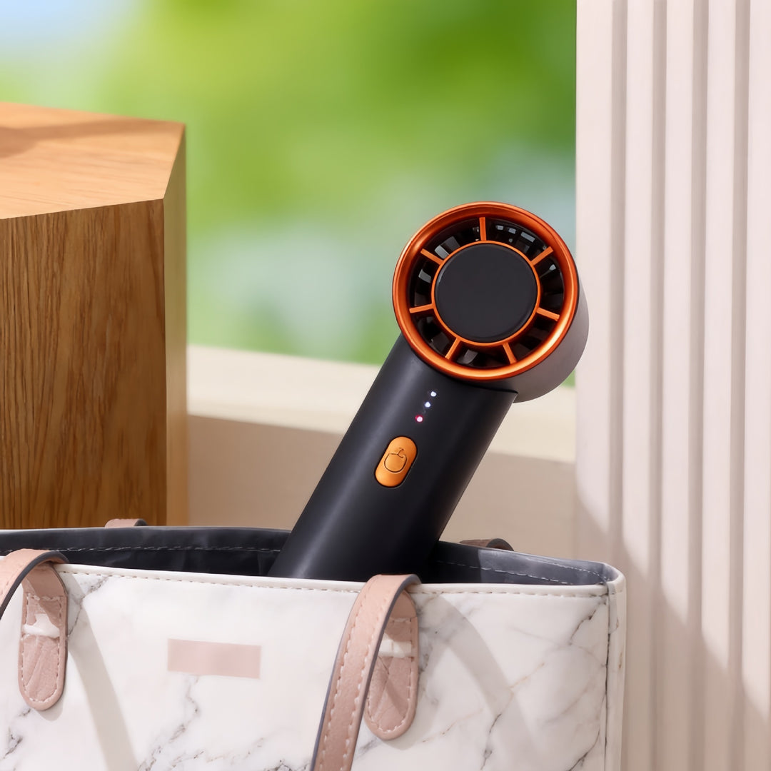 Women Portable Mini Hand Fan with USB Charging Function and Powerful Air Circulation Bowlift