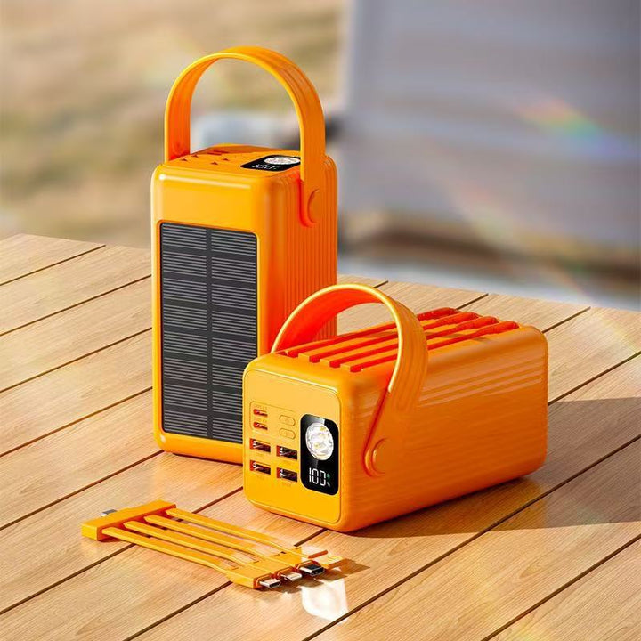 Portable Solar Power Bank with Integrated LED Light and Fast Charging Function Bowlift