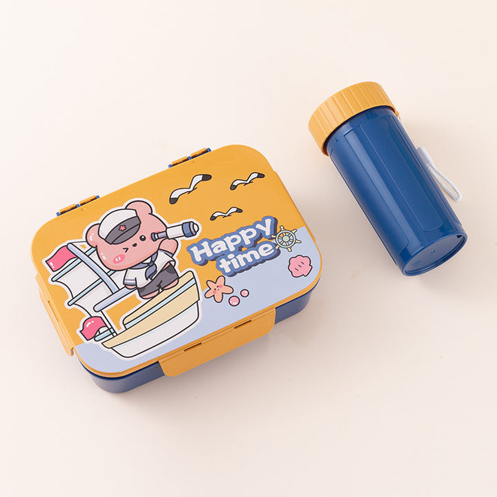 Fun-Themed Portable Lunch Box Set