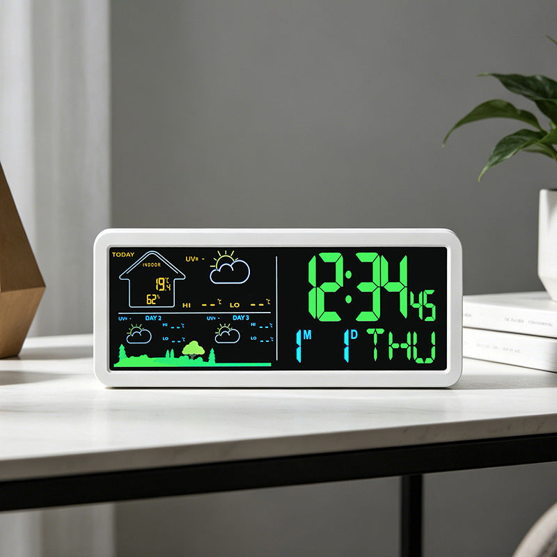 Digital weather and alarm clock with hygrometer Bowlift