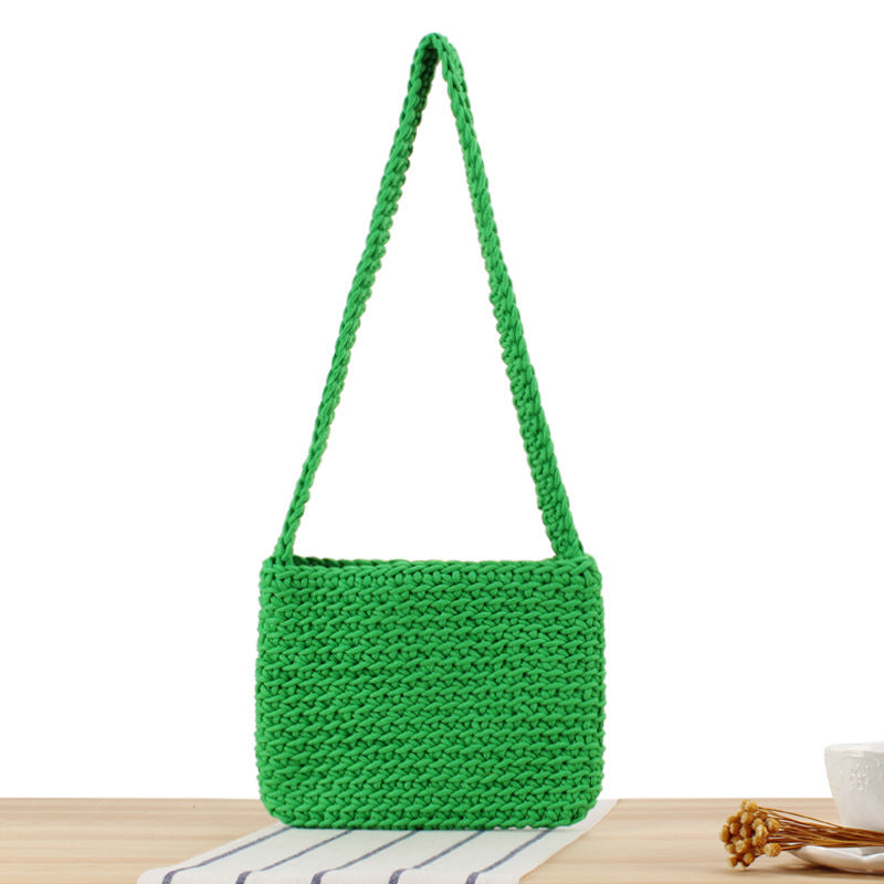 Handbag Made of High-Quality Macrame with Stylish Shoulder Strap Bowlift
