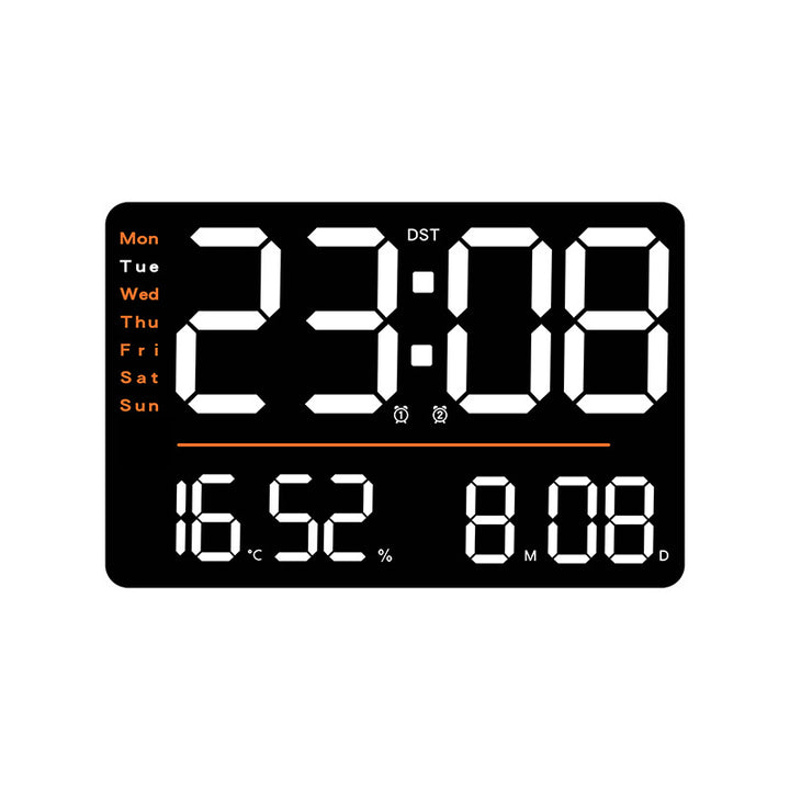 Digital Alarm Clock with Multifunction Temperature and Day of the Week Display Bowlift