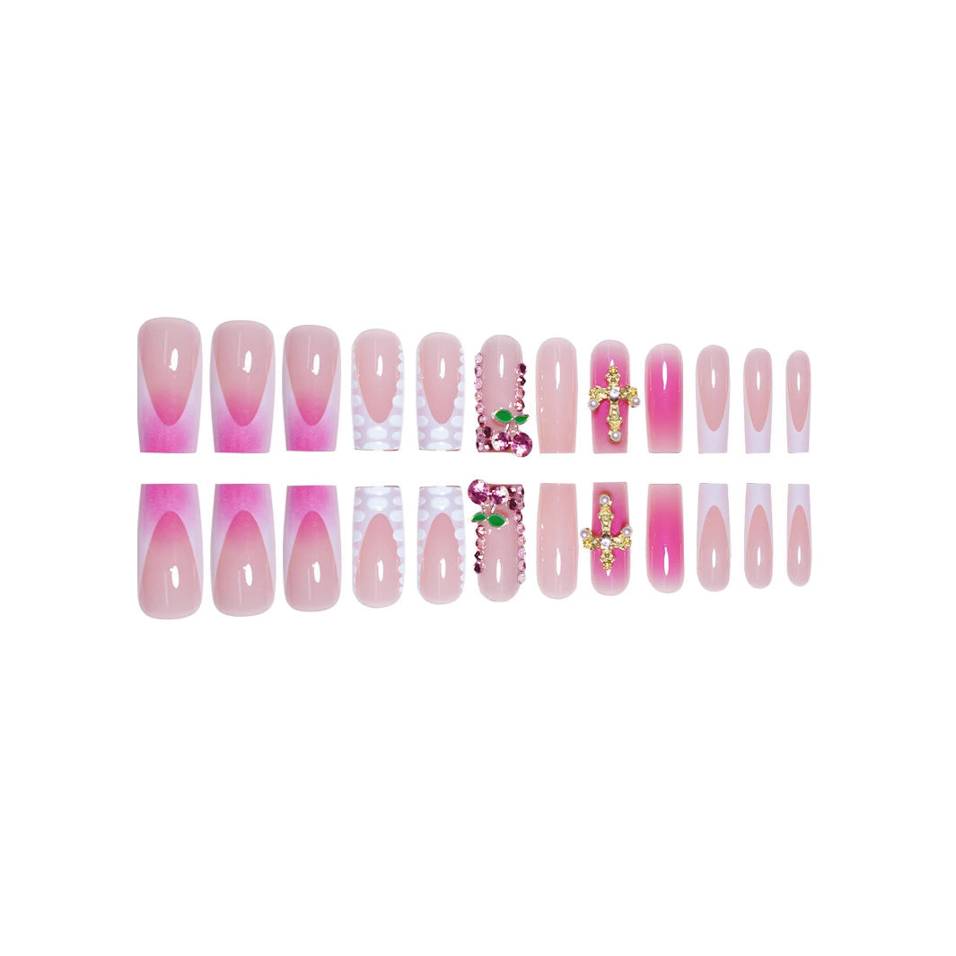 Glamorous Rhinestone-Embellished Nail Art Extensions Bowlift