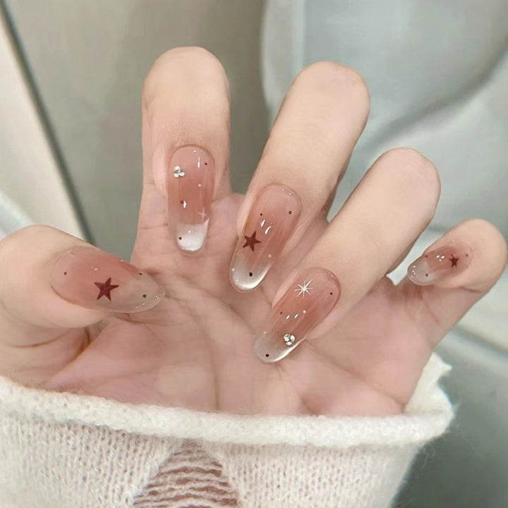 Premium Long Almond-Shaped Press-On Nails Bowlift