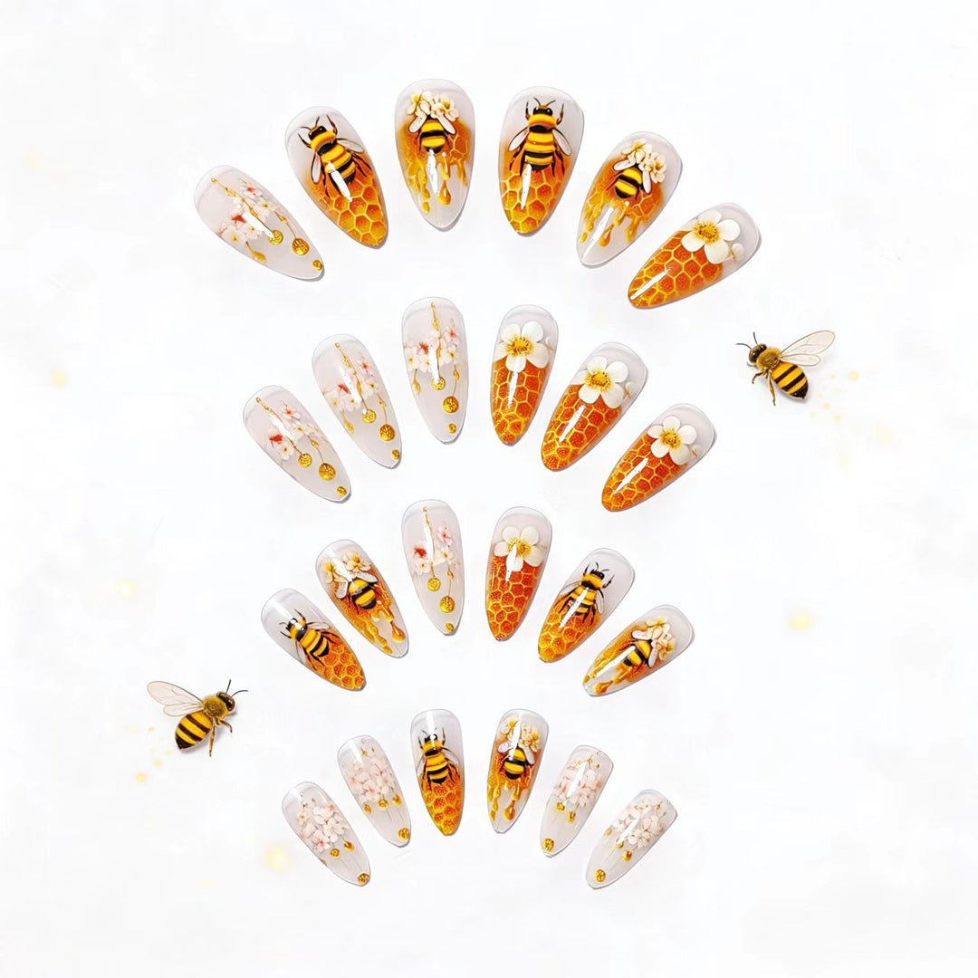 Floral Honeycomb Nail Art Bowlift