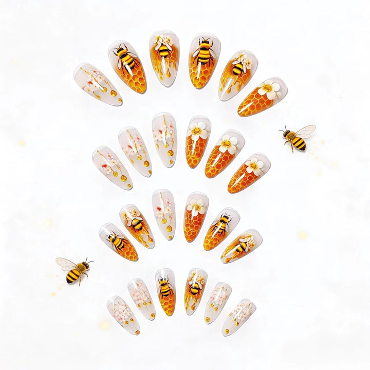 Floral Honeycomb Nail Art Bowlift