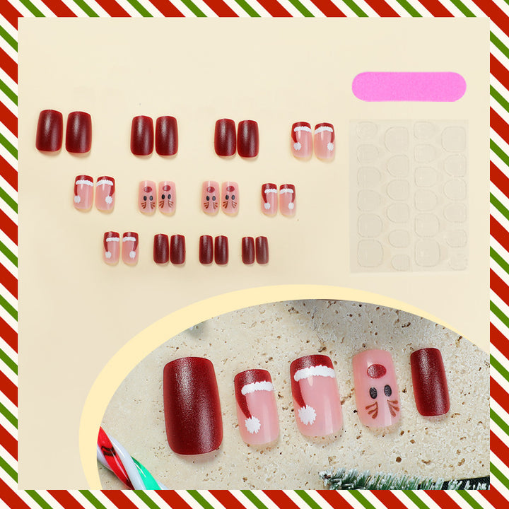 Creative Christmas Art Nail Set with Festive Designs Bowlift 1789119116