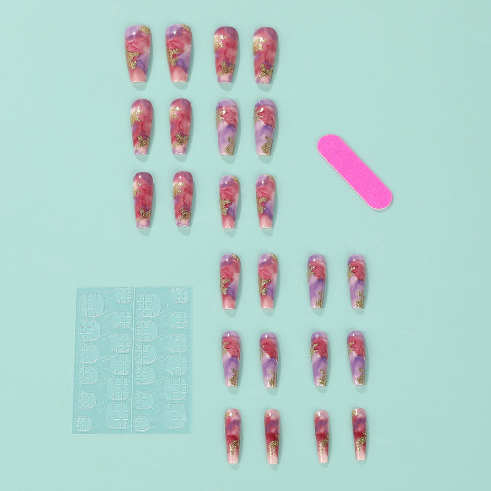 Elegant artificial nails with glitter accents Bowlift