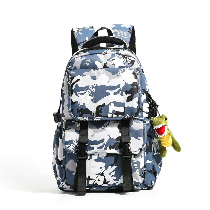Versatile Camo Patterned Backpack Bowlift