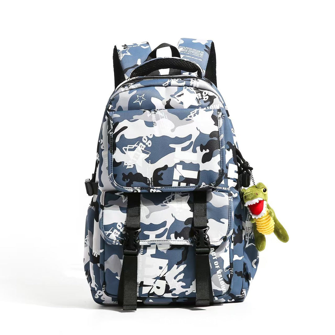 Multifunctional backpack with robust camouflage pattern and large compartments Bowlift
