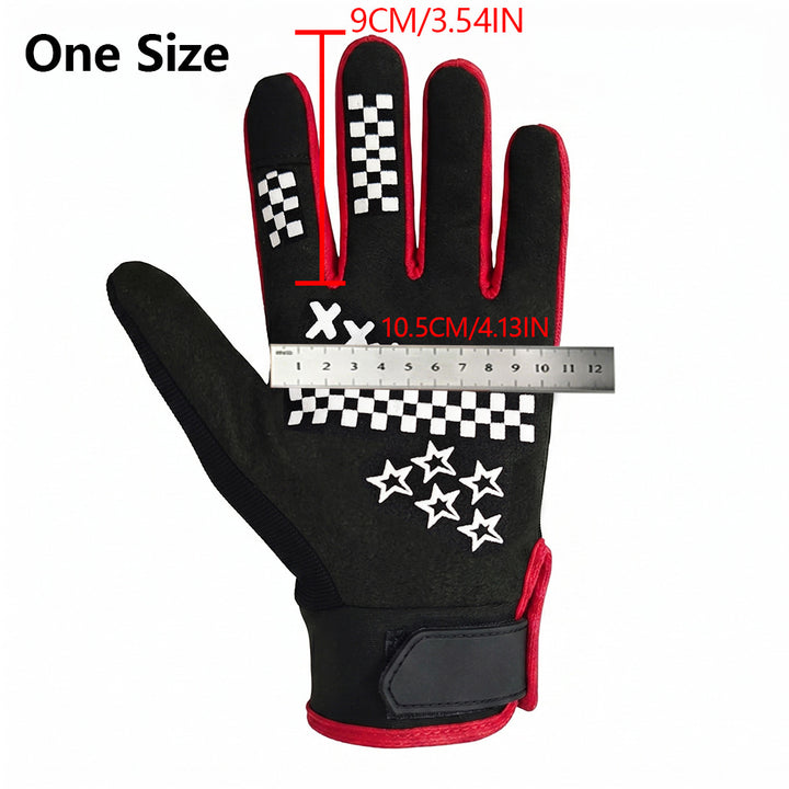 Skeleton Print Lightweight Full-Finger Cycling Gloves Bowlift