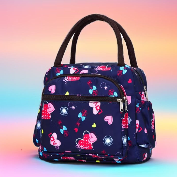 Cat Print Multi-Pocket Tote Bag Bowlift