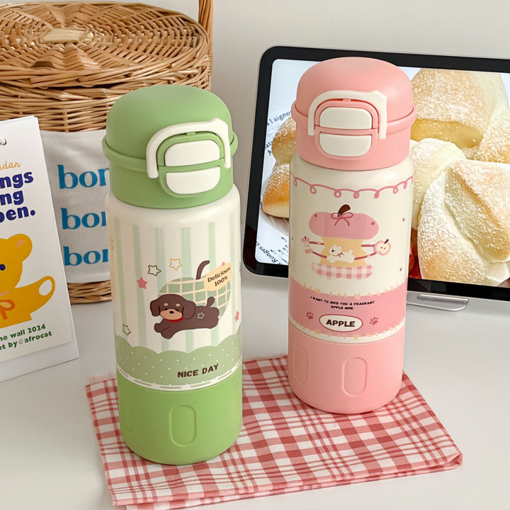 Insulated drinking bottle with child-friendly design Bowlift