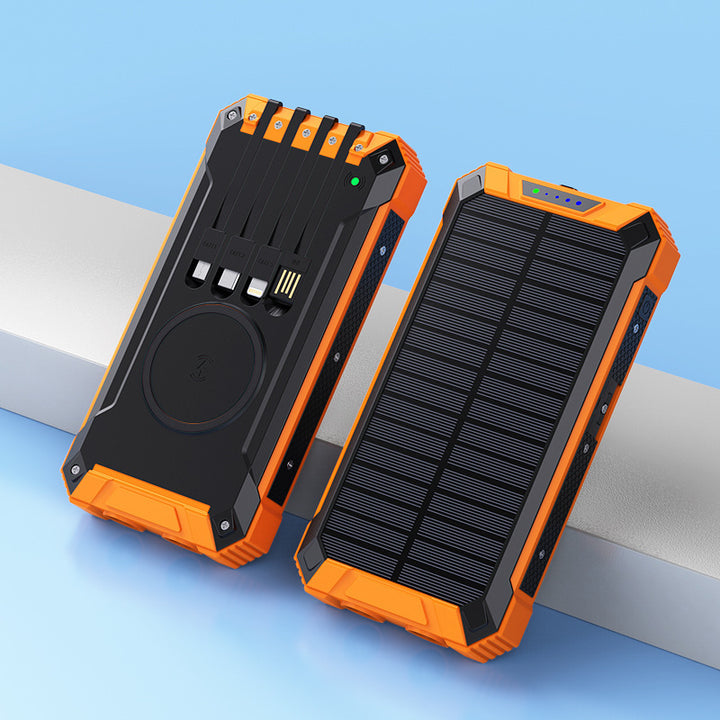 Power bank with solar-powered quick charger Bowlift