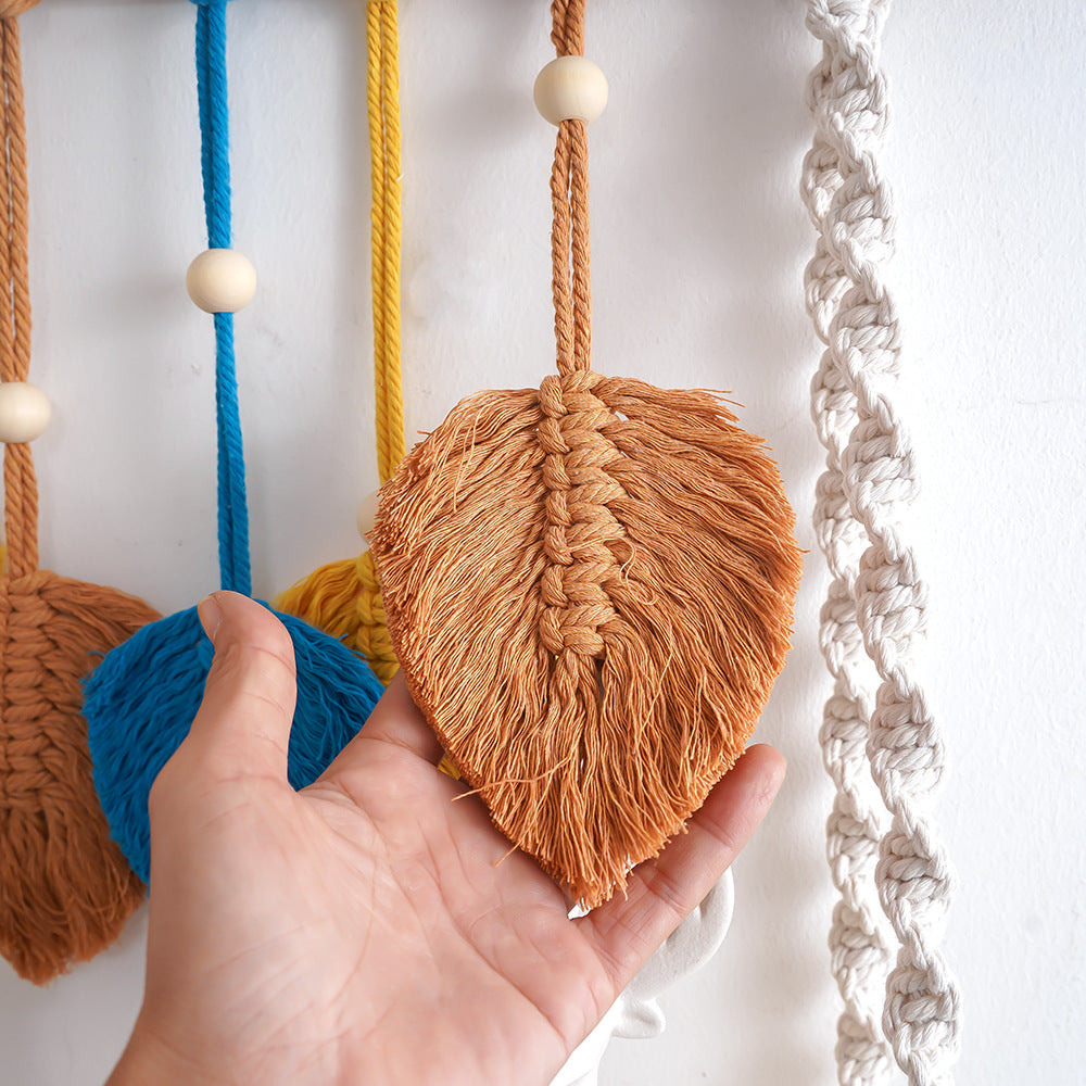 Macrame Leaf Wall Hanging Shelf Bowlift