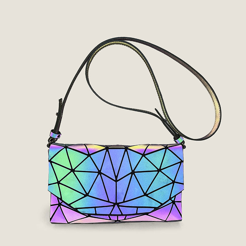 Geometric Patterned Crossbody Handbag