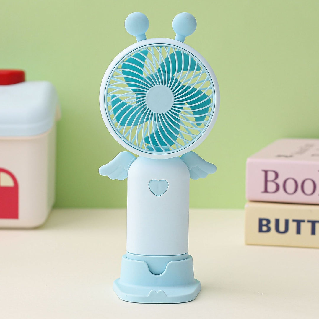 Ladies portable hand fan with cute animal design Bowlift