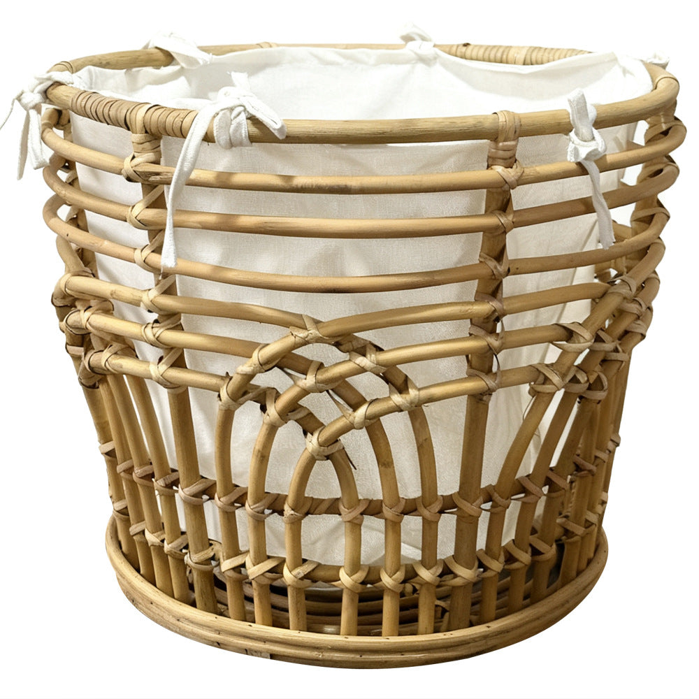 Handcrafted storage basket with fabric insert Bowlift