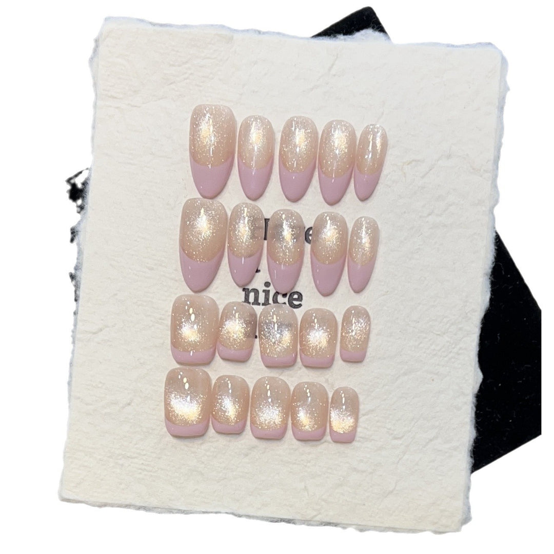 Dreamy Glittery Press-On Nail Set Bowlift