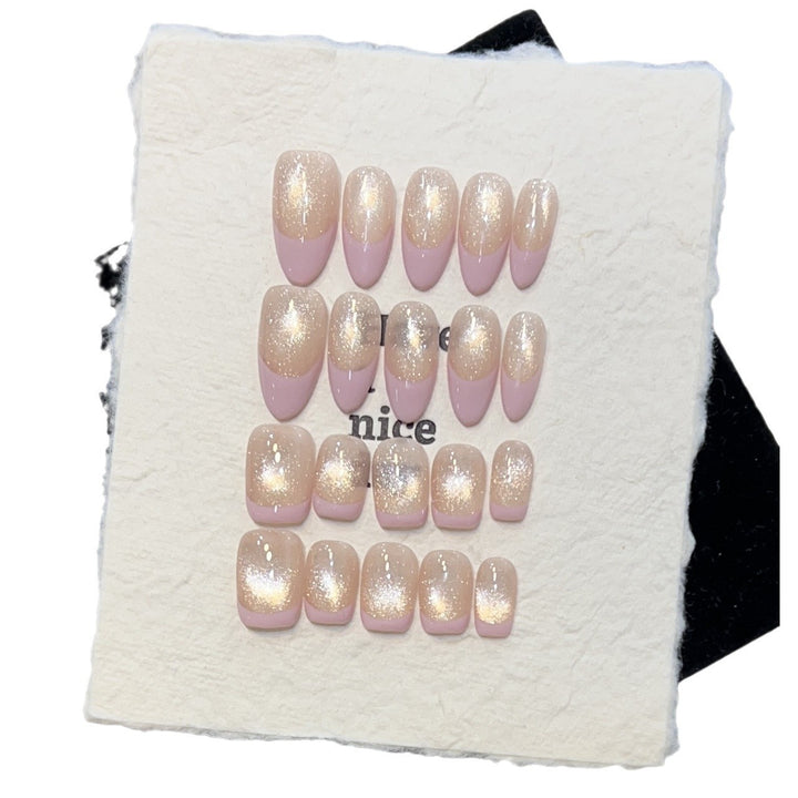Dreamy Glittery Press-On Nail Set Bowlift