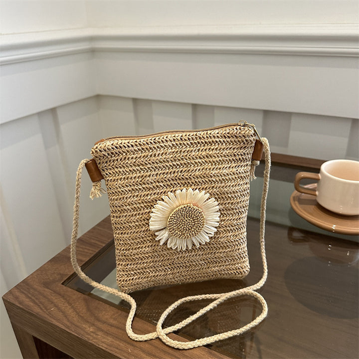 Crochet Floral Crossbody Bag