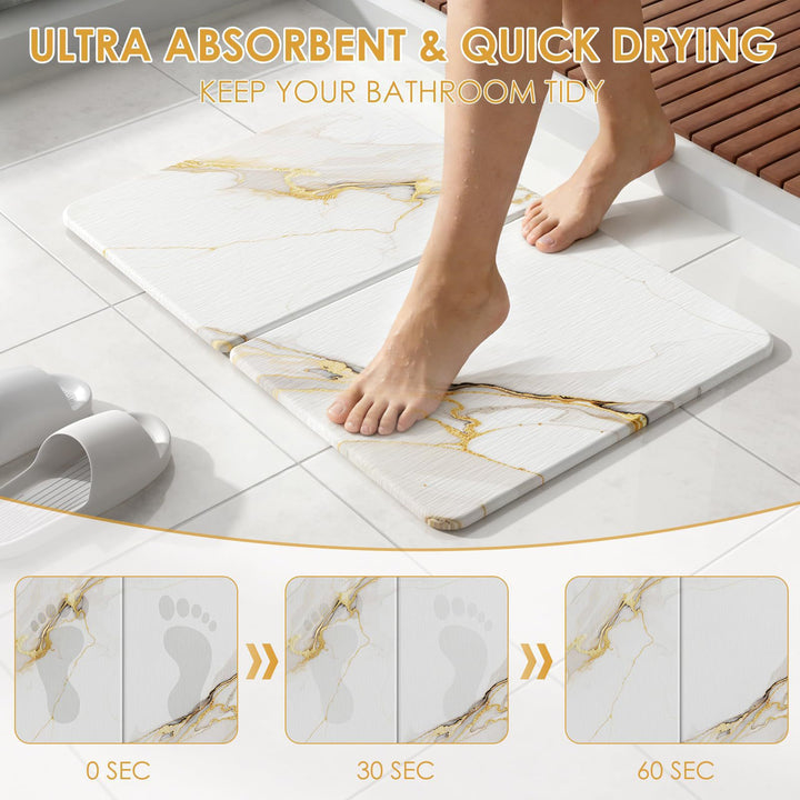 Luxury Marble Effect Bath Mat