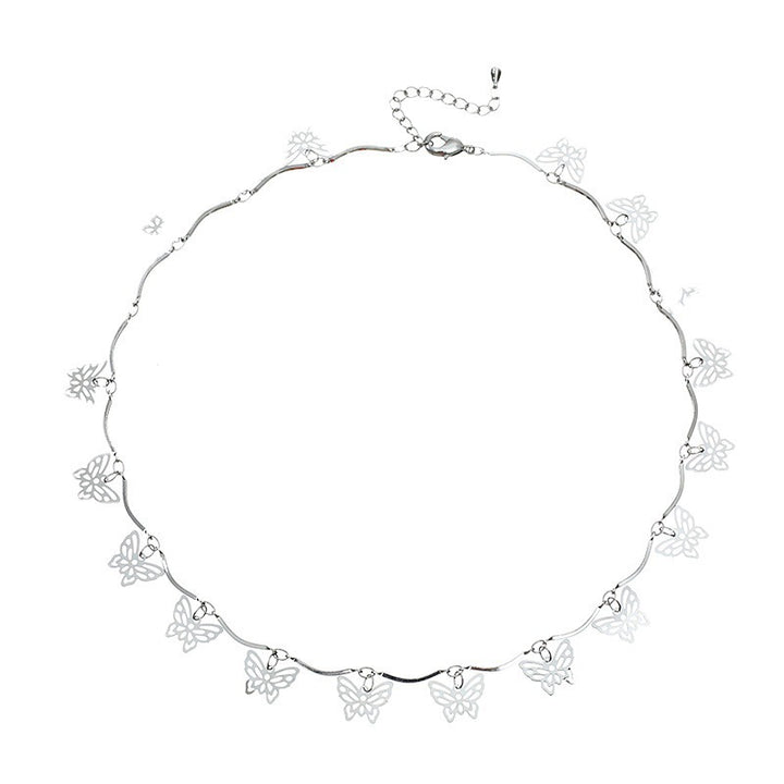 Butterfly Design Choker Necklace Bowlift