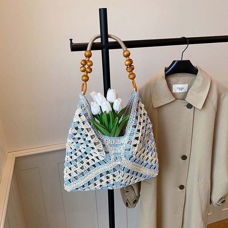 WoChic Boho Crochet Handbag Bowlift