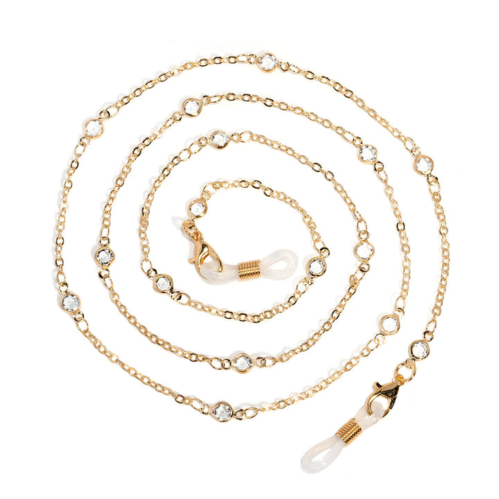Crystal-Embellished Eyewear Chain Bowlift