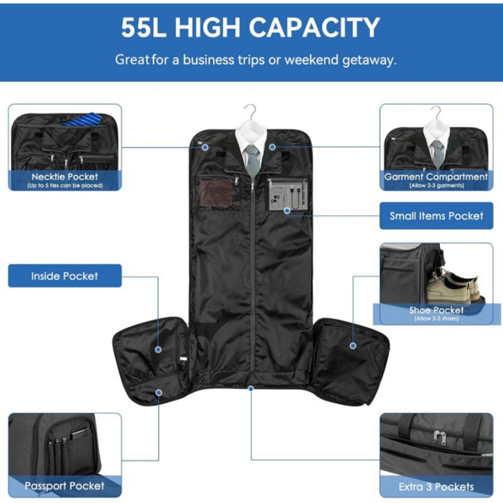 Spacious Multi-Purpose Travel Duffle Bag Bowlift