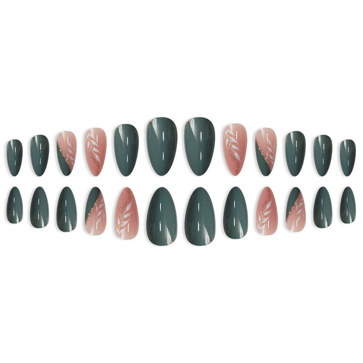Elegant Almond-Shaped Press-On Nail Extensions Bowlift