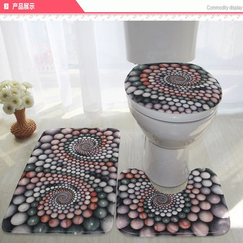 Artistic Bathroom Mat Set Bowlift