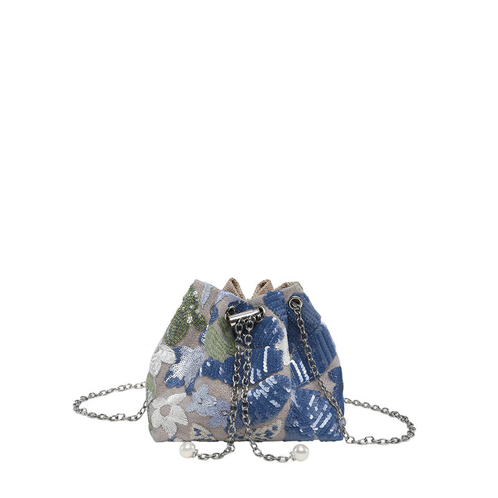 WoStylish Sequin Drawstring Clutch Purse Bowlift