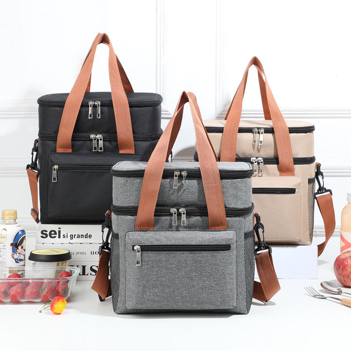 Insulated Multi-Compartment Lunch Cooler Tote