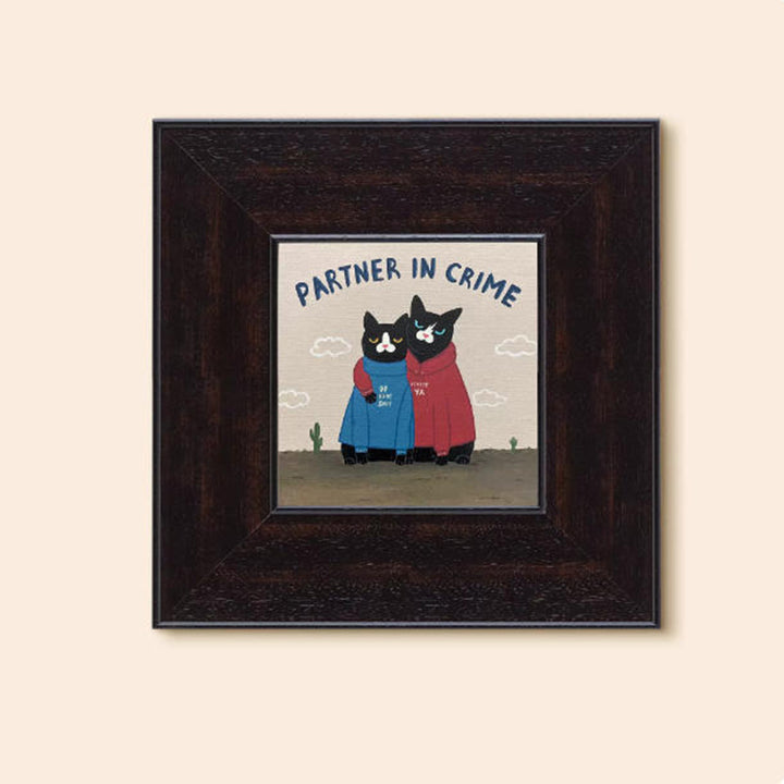 Women Full Art Print with Stylish Woman and Cat
