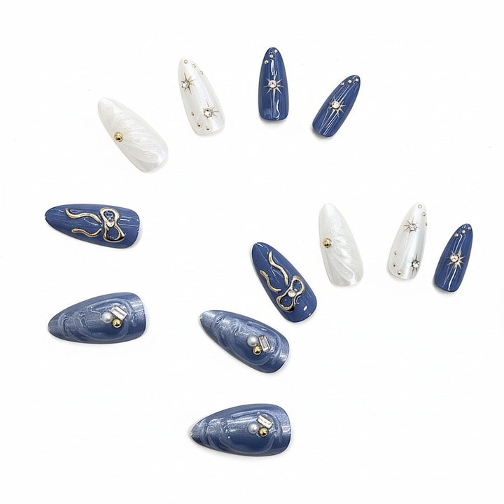 Artistic Acrylic Press-On Nail Set Bowlift