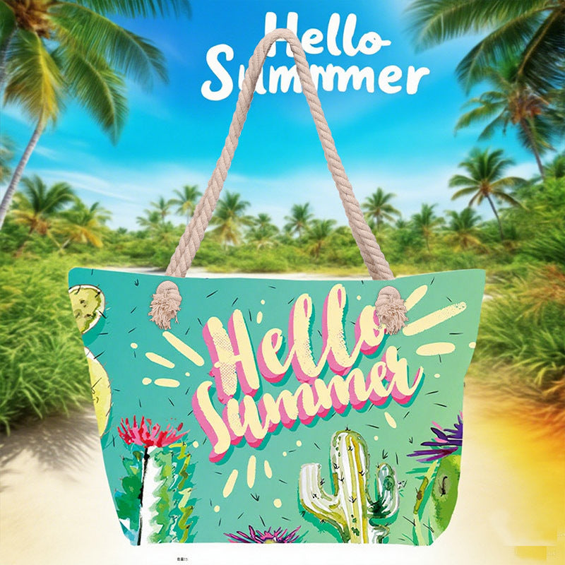 Beach bag with stylish flower design Bowlift