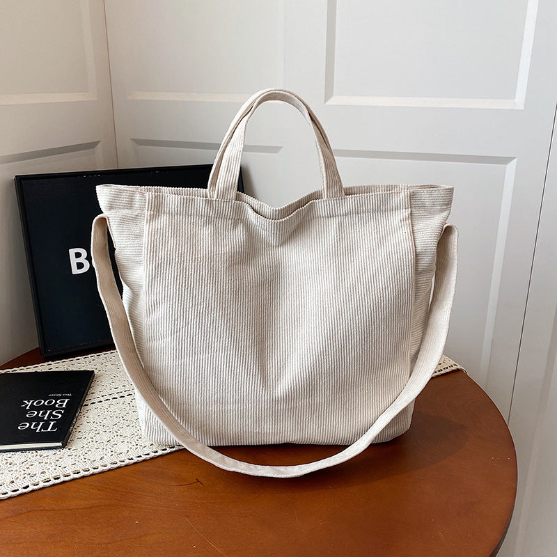WoSoft Corduroy Tote Bag Bowlift