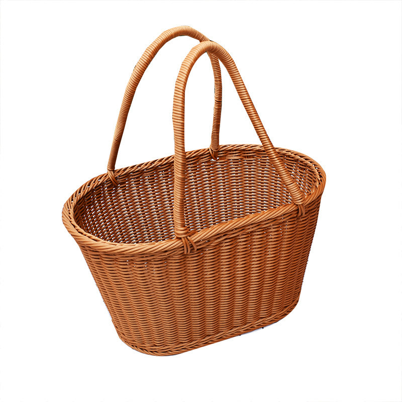 Stylish Handwoven Storage Basket with Twin Handles Bowlift