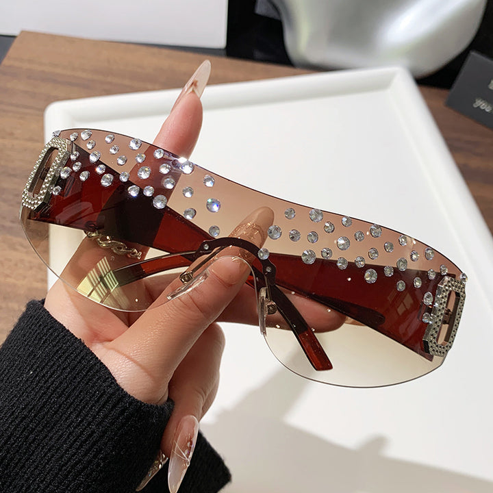 Women's Glamorous Sunglasses with Glitter Accents Bowlift