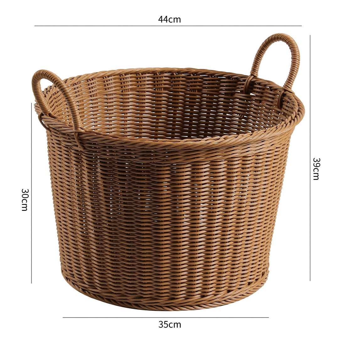 Handwoven Decorative Storage Basket with Ergonomic Handles Bowlift