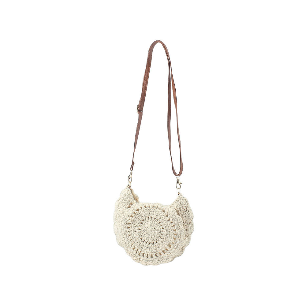 Handcrafted shoulder bag with unique crochet pattern Bowlift