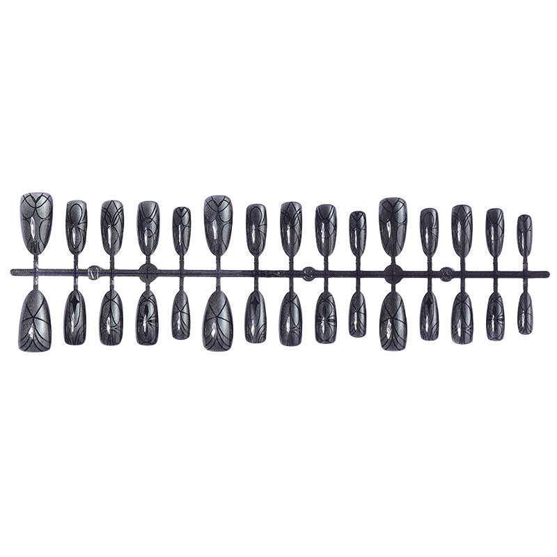 Acrylic nail set with creepy spider design and glitter accents Bowlift