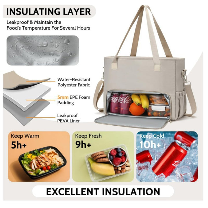 Insulated picnic bag with integrated cooling function Bowlift