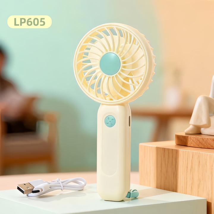 Women's Portable USB Mini Hand Fan with Flexible Tilt Mechanism Bowlift