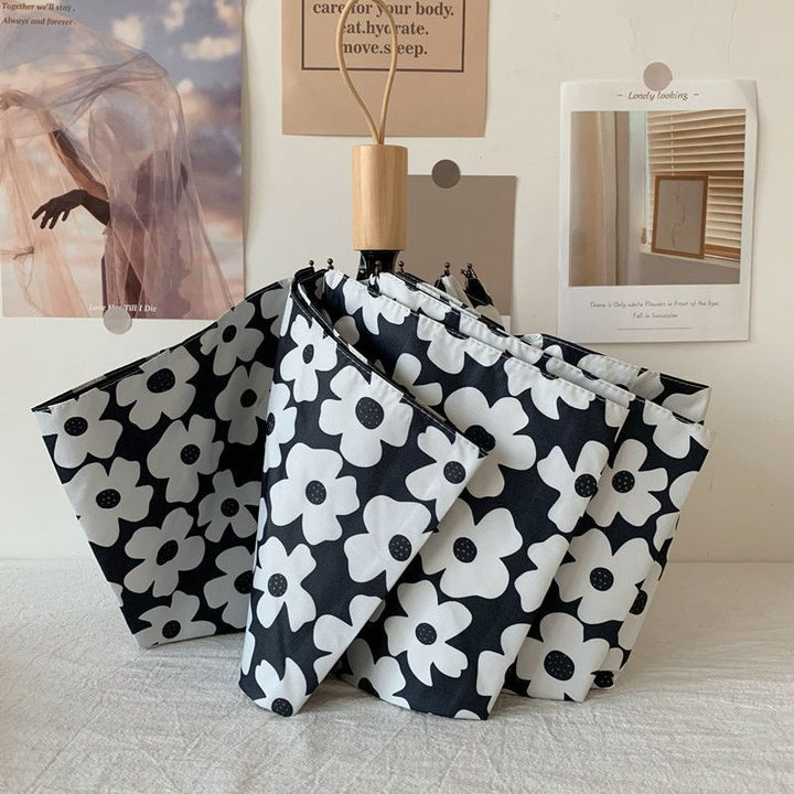 Women's Foldable Umbrella with Durable Fabric Surface Bowlift