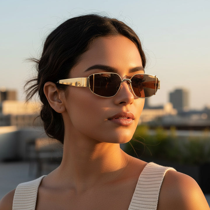 Women Designer Sunglasses in Modern, Angular Style Bowlift
